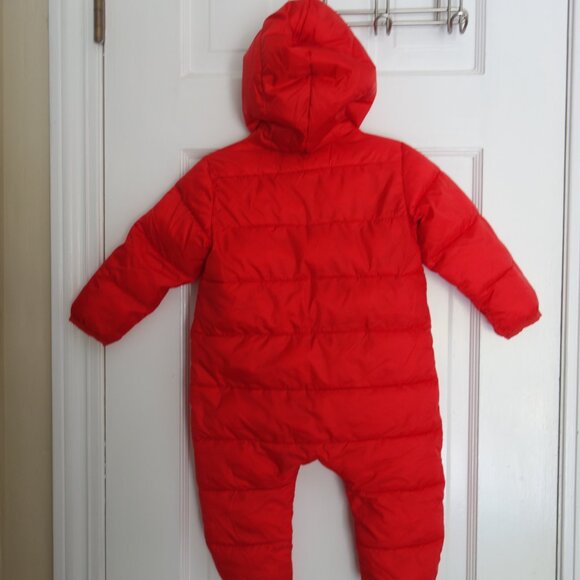 NORDSTROM Winter Snow One-Piece Red Puffer Suit – 9 months - Picture 2 of 5